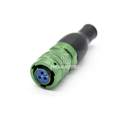 Y50X 3 Pin Female Plug Straight Bayonet Coupling Solder Aluminum Alloy - Image 3