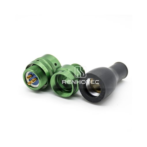 Y50X 3 Pin Female Plug Straight Bayonet Coupling Solder Aluminum Alloy - Image 4