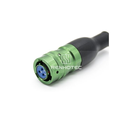 Y50X 3 Pin Female Plug Straight Bayonet Coupling Solder Aluminum Alloy