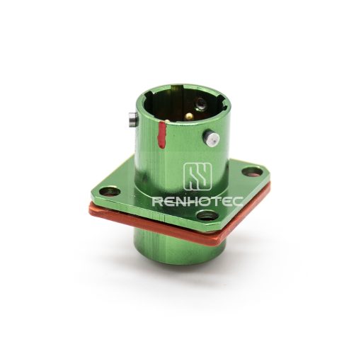 Y50X 3 Pin Male Front Mount Square Flange Disc Socket - Image 3