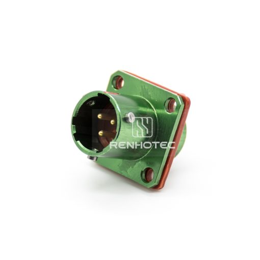 Y50X 3 Pin Male Front Mount Square Flange Disc Socket