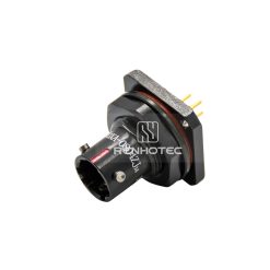 Y50XA-0804ZJ14 4 Pin Male Straight PCB-Mount Bayonet Coupling for Front Bulkhead