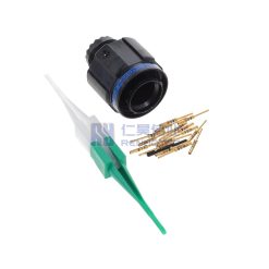 MIL-DTL-38999 Series III Connector, D38999/26ZB35PN Male Plug, No.11 Shell 13 Pin Crimp, Black zinc plating, N Orienta