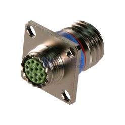 MIL-DTL-38999 Series III Connector, D38999/20FB35PN Male Square Flange Receptacle, No.11 Shell 13 Pin Crimp, Nickel, N