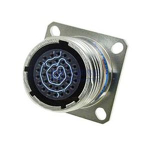 MIL-DTL-38999 Series III Connector, D38999/20FD35PN Male Square Flange Receptacle, No.15 Shell 37 Pin Crimp, Nickel, N