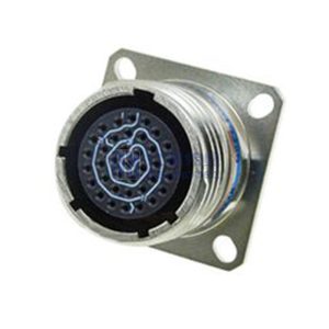 MIL-DTL-38999 Series III Connector, D38999/20FD35SN Female Square Flange Receptacle, No.15 Shell 13 Pin Crimp, Nickel,
