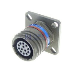 MIL-DTL-38999 Series III Connector, D38999/20WB35SN Female Square Flange Receptacle, No.11 Shell 13 Pin Crimp, N Orien