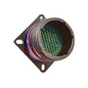 MIL-DTL-38999 Series III Connector, D38999/20WD35PN Male Square Flange Receptacle, No.15 Shell 37 Pin Crimp, N Orienta