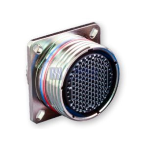 MIL-DTL-38999 Series III Connector, D38999/20WE35SN Female Square Flange Receptacle, No.17 Shell 55 Pin Crimp, N Orien