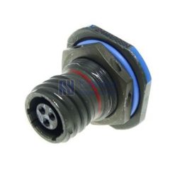 MIL-DTL-38999 Series III Connector, D38999/24WA98PN Male Receptacle, No.9 Shell 3 Pin Crimp, N Orientation
