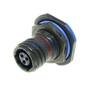 MIL-DTL-38999 Series III Connector, D38999/24WA98SN Female Receptacle, No.9 Shell 3 Pin Crimp, N Orientation