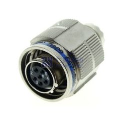MIL-DTL-38999 Series III Connector, D38999/26FA35SN Female Plug, No.9 Shell 6 Pin Crimp, Nickel, N Orientation
