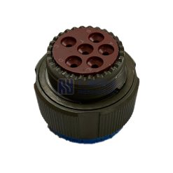 MIL-DTL-38999 Series III Connector, D38999/26WE6PN Male Plug, No.17 Shell 6 Pin Crimp, N Orientation