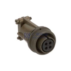 Threaded MS3106E-10S-2S Femal Straight Plug, No14 Shell 4Pin Soleder Cup Connector