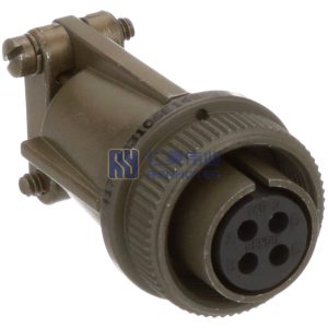 Threaded MS3106E-10S-2S Femal Straight Plug, No14 Shell 4Pin Soleder Cup Connector