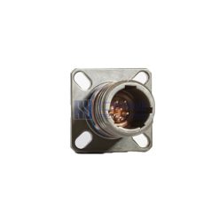 MIL-DTL-38999 Series III Connector, D38999/20FA35PN Male Square Flange Receptacle, No.9 Shell 6 Pin Crimp, Nickel, N O