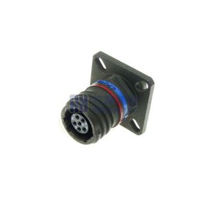 MIL-DTL-38999 Series III Connector, D38999/20WA35SN Female Square Flange Receptacle, No.9 Shell 6 Pin Crimp, N Orienta