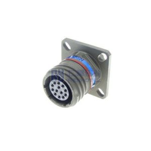 MIL-DTL-38999 Series III Connector, D38999/20WB35SN Female Square Flange Receptacle, No.11 Shell 13 Pin Crimp, N Orien