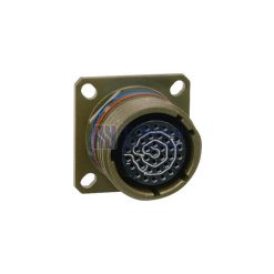 MIL-DTL-38999 Series III Connector, D38999/20WD35SN Female Square Flange Receptacle, No.15 Shell 37 Pin Crimp, N Orien