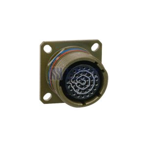 MIL-DTL-38999 Series III Connector, D38999/20WD35SN Female Square Flange Receptacle, No.15 Shell 37 Pin Crimp, N Orien