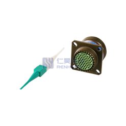 MIL-DTL-38999 Series III Connector, D38999/20WE35PN Male Square Flange Receptacle, No.17 Shell 55 Pin Crimp, Nickel, N