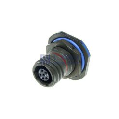 MIL-DTL-38999 Series III Connector, D38999/24WA35SN Female Receptacle, No.9 Shell 6 Pin Crimp, N Orientation