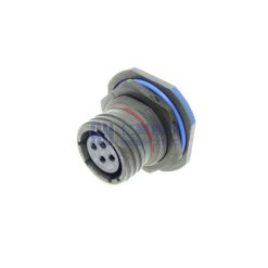 MIL-DTL-38999 Series III Connector, D38999/24WC4SN Female Receptacle, No.13 Shell 4 Pin Crimp, N Orientation