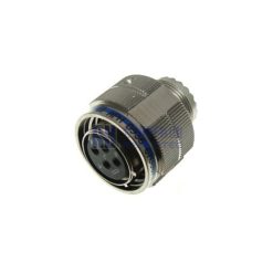 MIL-DTL-38999 Series III Connector, D38999/26FC4SN Female Plug, No.13 Shell 4 Pin Crimp, Nickel, N Orientation