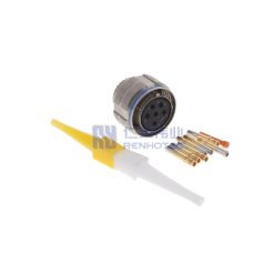MIL-DTL-38999 Series III Connector, D38999/26FE6SN Female Plug, No.17 Shell 6 Pin Crimp, Nickel, N Orientation