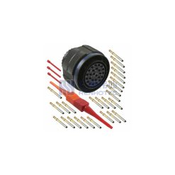 MIL-DTL-38999 Series III Connector, D38999/26WE26SN Female Plug, No.17 Shell 26 Pin Crimp, N Orientation