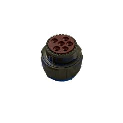 MIL-DTL-38999 Series III Connector, D38999/26WE6PN Male Plug, No.17 Shell 6 Pin Crimp, N Orientation