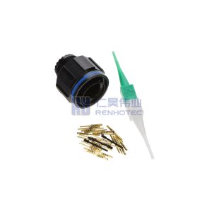 MIL-DTL-38999 Series III Connector, D38999/26ZC35PN Male Plug, No.13 Shell 22 Pin Crimp, Black zinc plating, N Orienta
