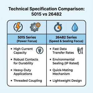 Technical specification comparison table 5015 vs 26482.