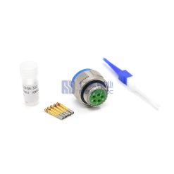 Alternative view of D38999/26FD5SN MIL-DTL-38999 Series III Plug, 5 Pin Female, 15-5, Nickel Plating, Cable Mount