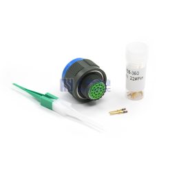 Alternative view of MIL-DTL-38999 Series III Connector, D38999/26WC35PN Male Plug, 13-35, N Orientation